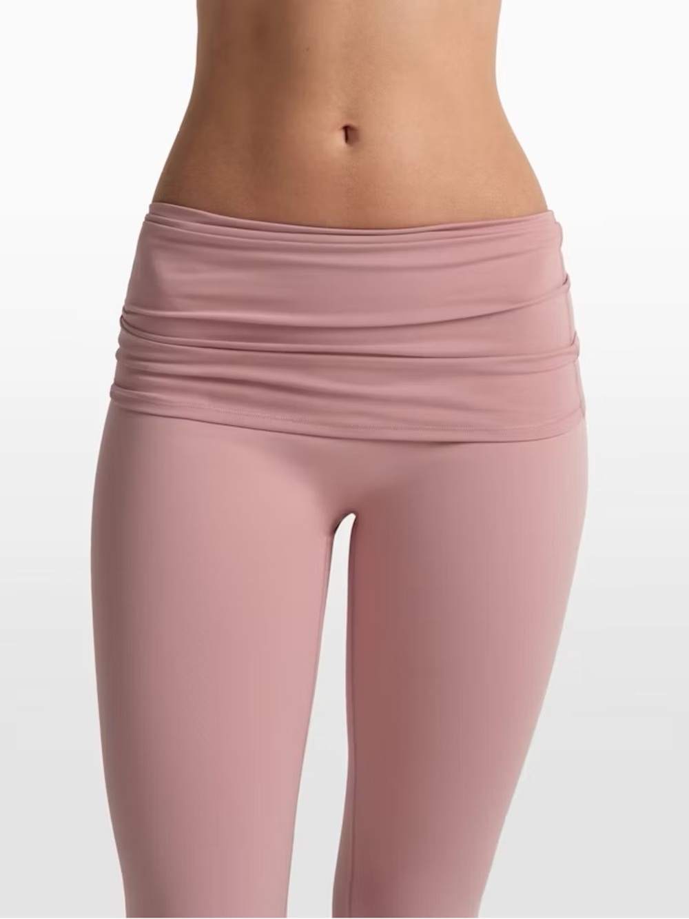 Nike x Skims Matte Foldover Slim Flare Legging In Himalayan - Picture 3 of 7